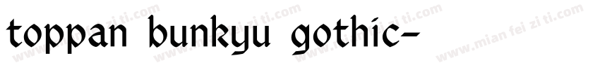 toppan bunkyu gothic字体转换
